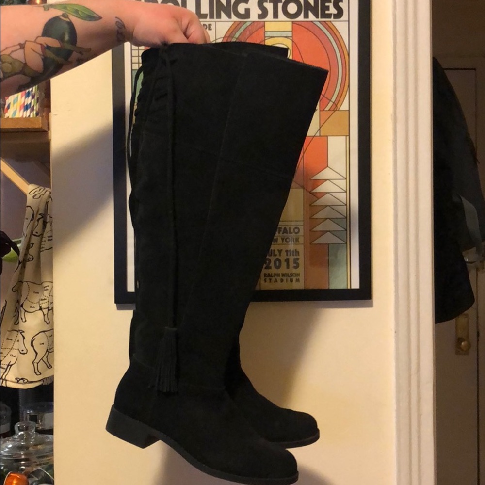 Genuine Over the Knee Suede Boots